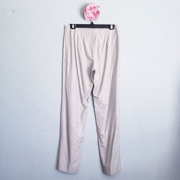 Armani Collezioni Off White Black Diamond Wool Blend Slacks - Picture 6 of 10